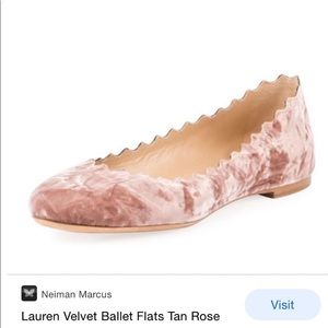Chloe crushed velvet Lauren flat